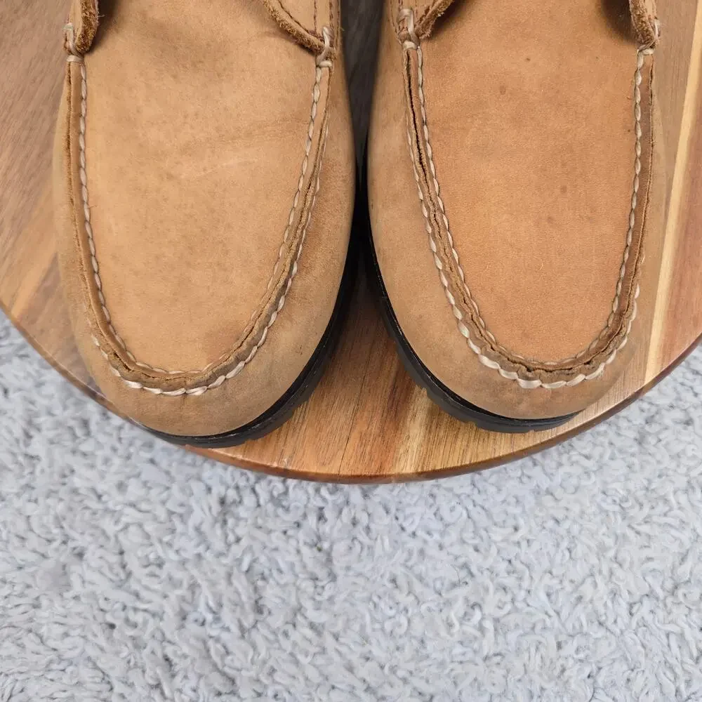 Polo Ralph Lauren Men 9.5D Ranger Brown Leather Buckle Strap Casual Moc Toe Boot